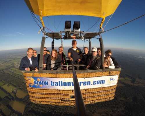 Ballonvaart met 28 personen vanaf Veenendaal naar Schalkwijk
